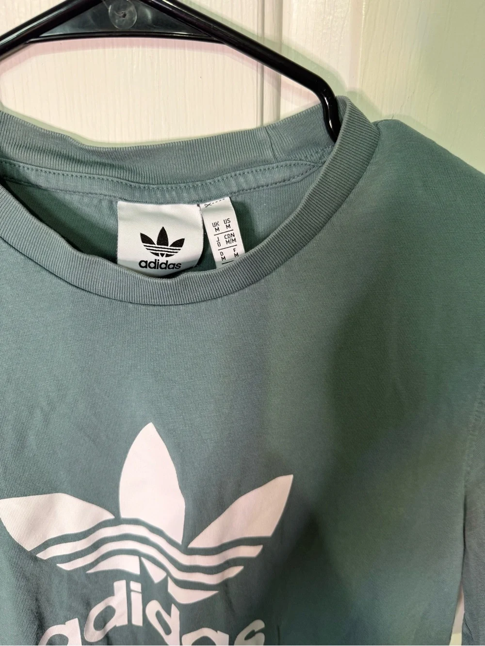 adidas Men’s Trefoil Logo Tee - Teal Green with White Logo
